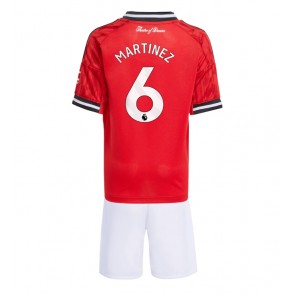 Manchester United Lisandro Martinez #6 Hemmaställ Barn 2025-26 Kortärmad (+ Korta byxor)